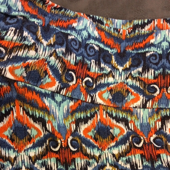 Renee C. Colorful Patterned Boho Style Plus Size Maxi Skirt - Picture 7 of 8